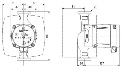 Насос циркуляционный "GRUNDFOS" 32-40 Alpha 2 