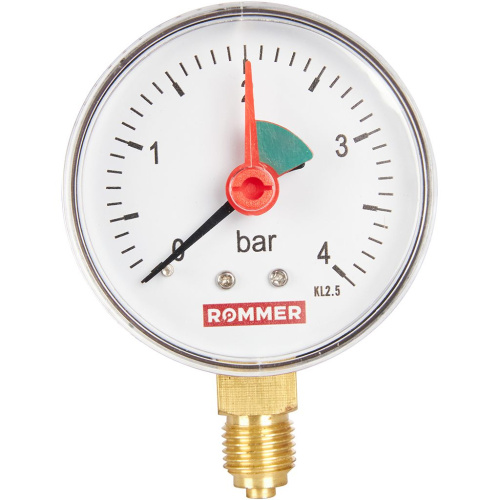 Манометр POMMER Dn 63mm1/4 0-4бар аксиальный