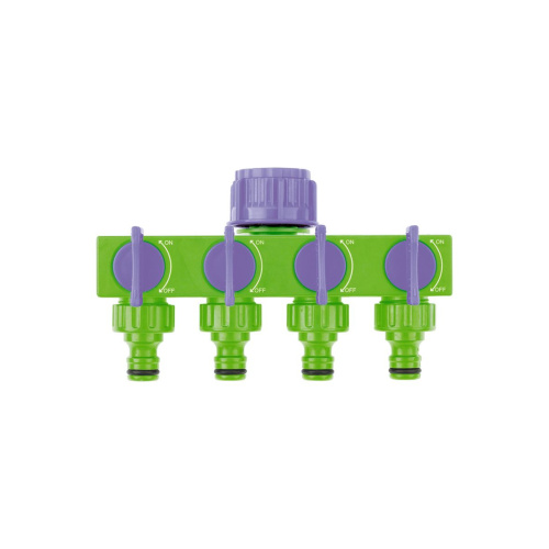 Разветвитель четырехканальный 1/2"*3/4" "PALISAD" 66425